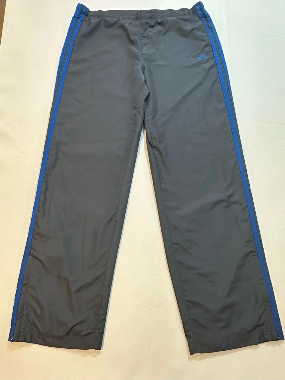 Adidas 3 Stripe Track Pants Gray Blue Men’s M 2010 Y2K